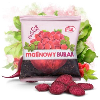 Crispy Natural Burak suszony z sokiem malinowym z witaminami Plasterki 18 g