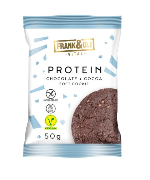 Frank&Oli Ciastko Proteinowe Brownie bez dodatku cukru 50g