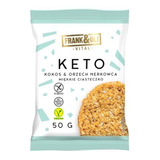 Frank&Oli Keto Ciastko Miękkie Kokos i Orzech Nerkowca 50g