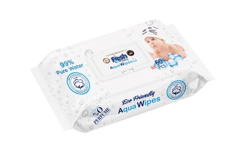 Fresh Baby Aqua Wipes Chusteczki nawilżane 60 sztuk