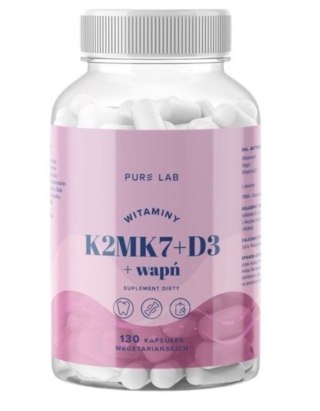 Pure Lab Witaminy K2MK7+D3+Wapń 130 kapsułek