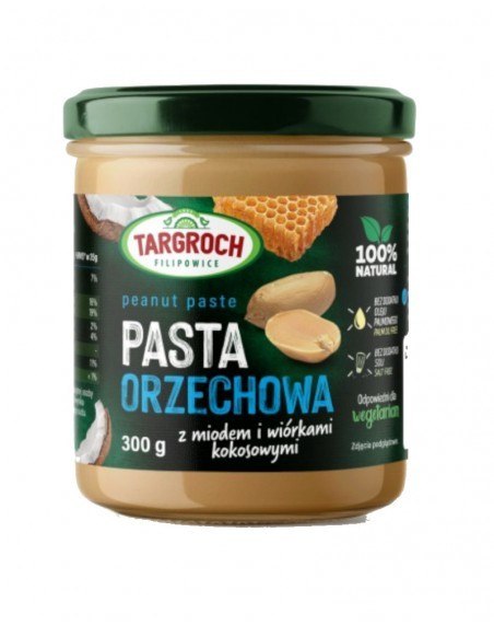 Targroch Pasta orzechowa + miód + kokos 300 g