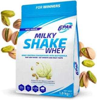 6PAK Milky Shake Whey 700g białko WPC o smaku lodów pistacjowych