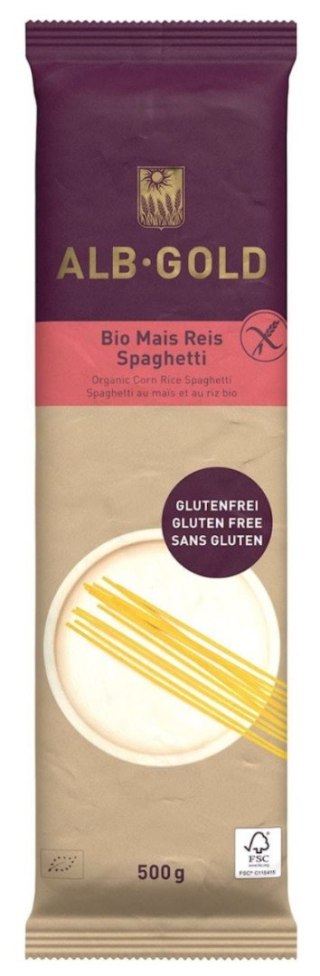 Alb Gold Makaron (Kukurydziano-Ryżowy) Spaghetti Bezglutenowy BIO 500 g