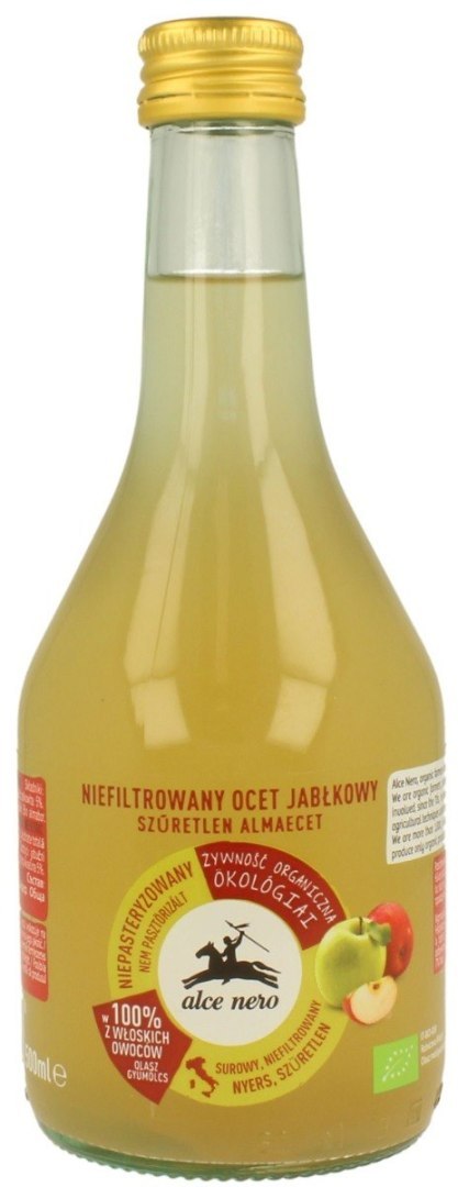 Alce Nero Ocet Jabłkowy 5% Niefiltrowany BIO 500 ml