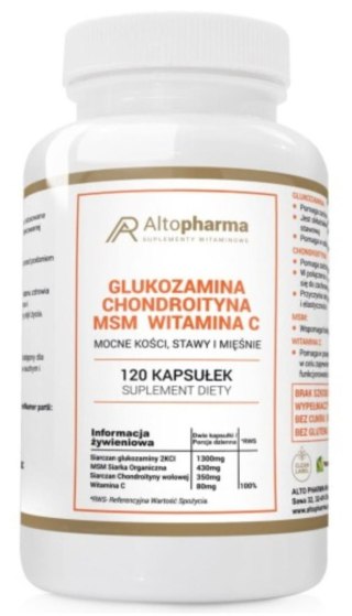 Altopharma Glukozamina Chondroityna MSM Witamina C 120 kapsułek