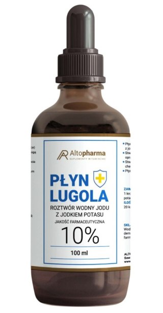 Altopharma Płyn Lugola 10% jod 5 mg jodek potasu 10 mg 100 ml