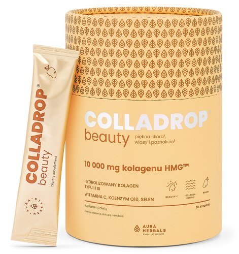 Aura Herbals Colladrop Beauty kolagen HMG 10000 mg Mango saszetki 30 sztuk