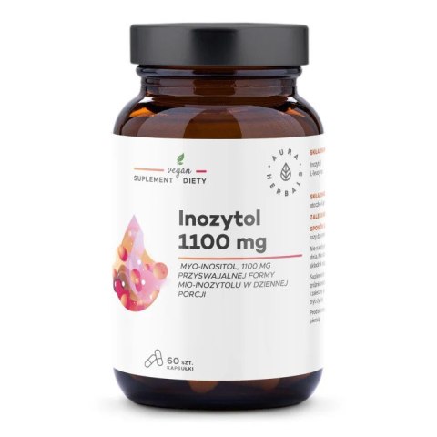 Aura Herbals Inozytol 1100 mg Myo-Inositol 60 kapsułek