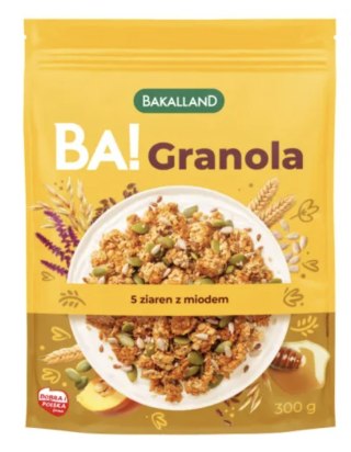 Bakalland BA! Granola 5 ziaren z miodem 300 g