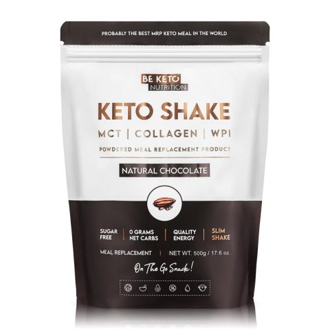 BeKeto Diet Keto Shake - Naturalna Czekolada 500g