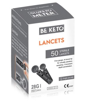 BeKeto GluKeto Meter sterylne lancety 50 sztuk