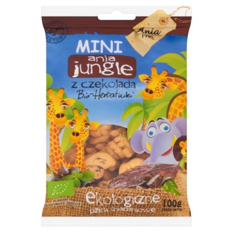 Bio Ania Ciastka Z Czekoladą Mini Jungle BIO-Herbatniki 100 g