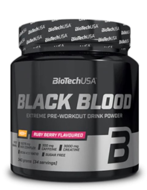 BioTech USA Black Blood NOX+ 340 g o smaku jagodowym