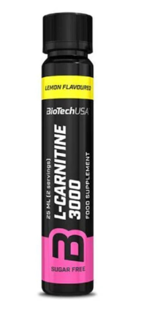 BioTech USA L-Carnitine Amp 3000mg 25ml o smaku cytrynowym