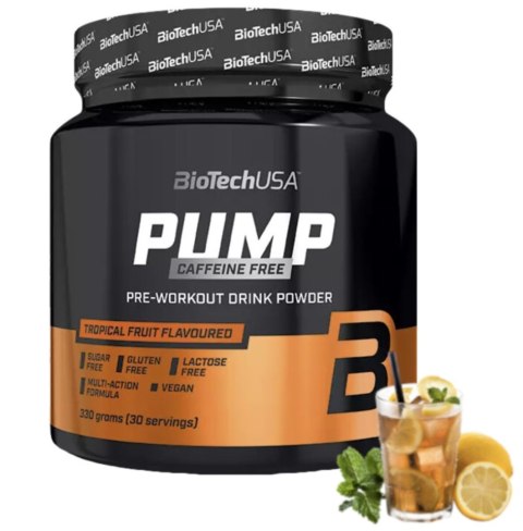 BioTech USA Pump Caffeine Free 330g o smaku ice tea lemon