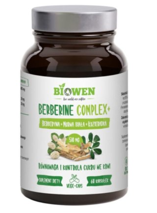 Biowen Berberine Complex+ 510 mg berberyna morwa biała kozieradka 60 kapsułek