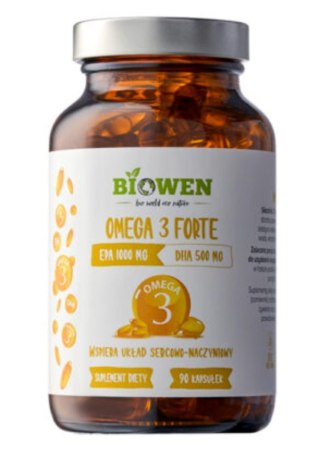 Biowen Omega 3 Forte 1000 mg EPA 500 mg DHA 90 kapsułek