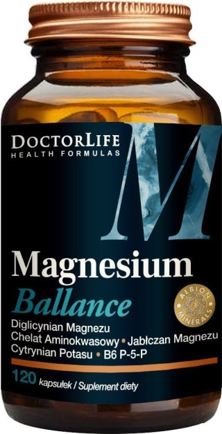 Doctor Life Magnesium Ballance Cytrynian+Jabłczan+B6 120 kapsułek