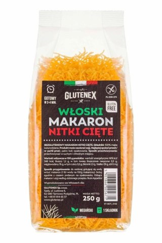 Glutenex Makaron (Kukurydziany) Nitki Cięte Bezglutenowy 250 g