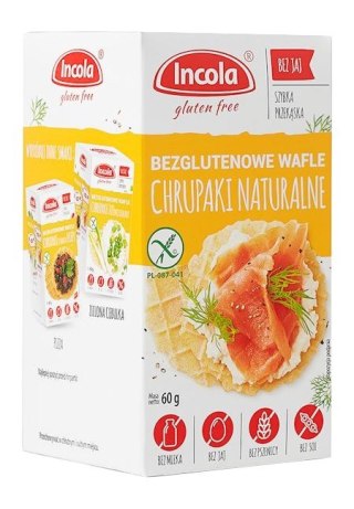 Incola Wafle Kukurydziane Naturalne Bezglutenowe 60 g