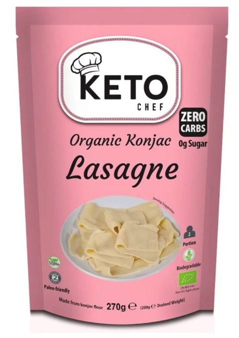 Keto Chef Makaron Konjac Lasagne Bezglutenowy BIO 270 g