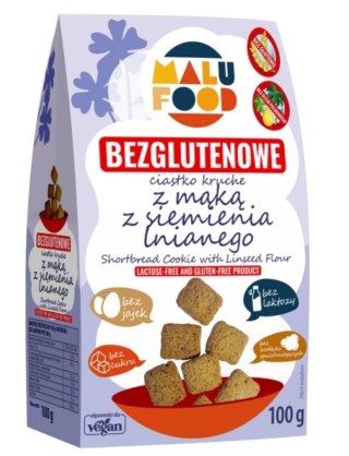 Malu Food Ciastka Z Mąką Z Siemienia Lnianego Bez Cukru Bezgl. 100 g