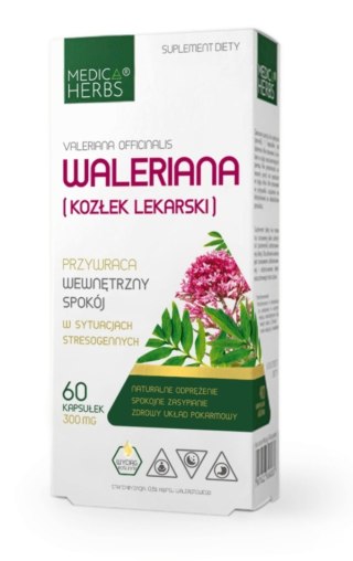 Medica Herbs Waleriana (Kozłek Lekarski) 300 mg 60 Kapsułek