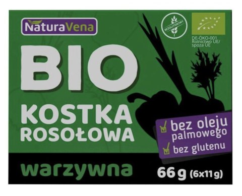 Naturavena Bulion Kostki Warzywne Bezglutenowe BIO (6 x 11 g) 66 g