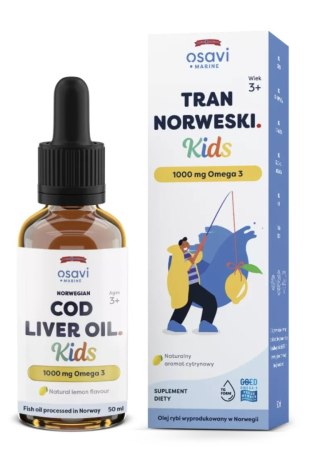 Osavi Tran Norweski Kids 1000mg Omega 3 50ml o aromacie cytrynowym