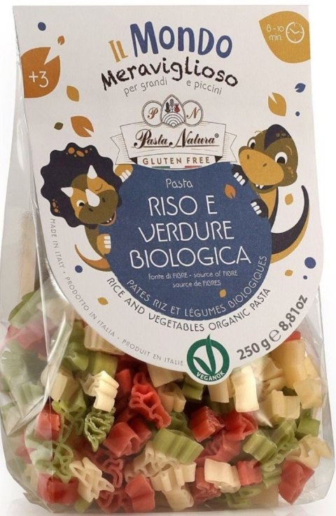 Pasta Natura Makaron Ryżowy Dinozaury Bezglutenowy BIO 250 g