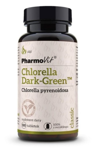 Pharmovit Chlorella DARK-GREEN 180 tabletek vege