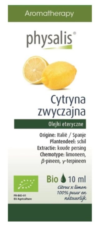 Physalis Olejek Eteryczny Cytryna Zwyczajna BIO 10 ml