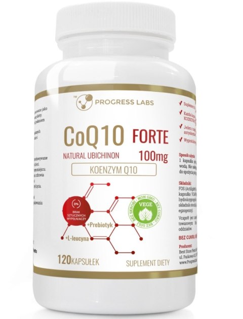 Progress Labs Coenzyme Q10 Forte + L-leucyna 120 kapsułek