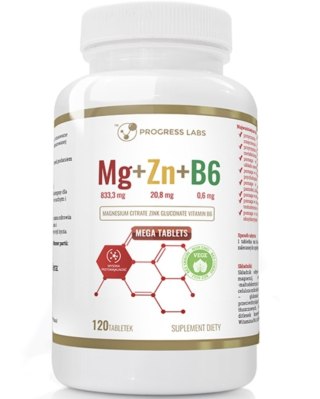 Progress Labs Mg+Zn+Vit B6 120 tabletek