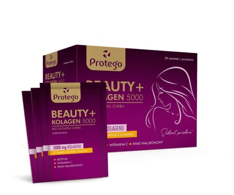 Protego Beauty+ Kolagen o smaku mango-ananas 30 saszetek