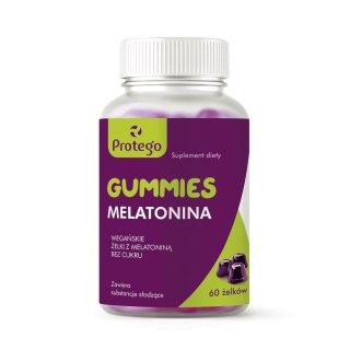 Protego GummieS Melatonina Na dobry sen 60 żelek o smaku jagodowym