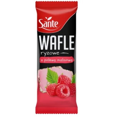 Sante Wafle Ryżowe z Polewą Malinową 66g