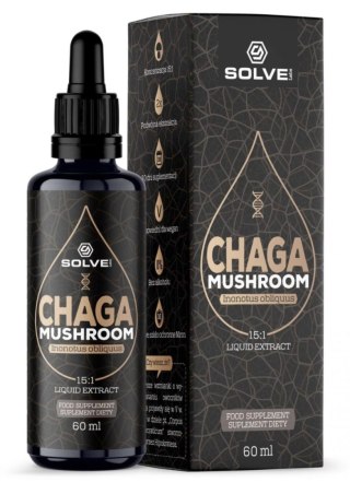 SolveLabs Błyskoporek podkorowy (Chaga) w kroplach 60 ml