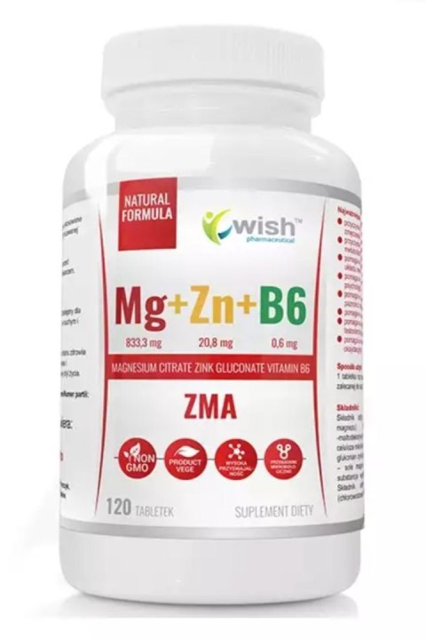 Wish Mg+Zn+Vit. B6 120 tabletek