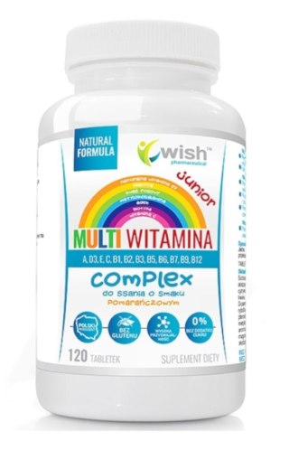 Wish Multiwitamina Junior do ssania 120 tabletek