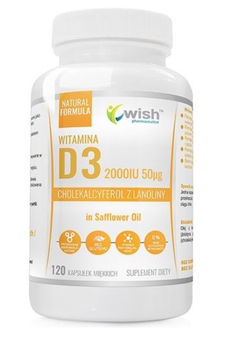 Wish Witamina D3 2000IU 120 kapsułek