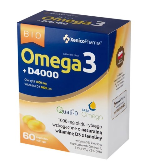 Xenico Pharma Omega 3 D3 4000 60 kapsułek