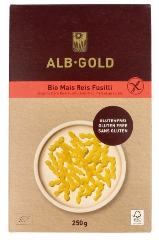 Alb Gold Makaron (Kukurydziano-Ryżowy) Świderki Bezglutenowy BIO 250 g