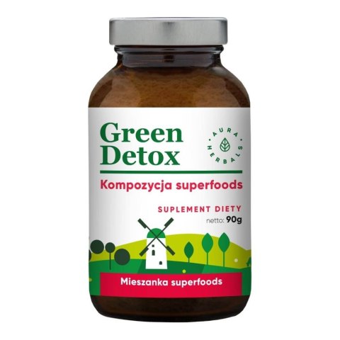 Aura Herbals Green Detox kompozycja superfoods 90g w proszku