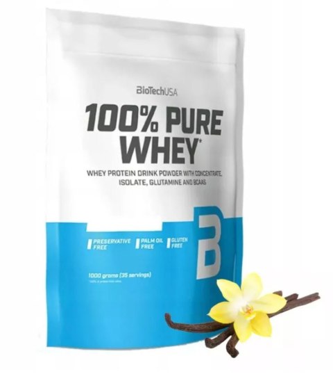 BioTech USA 100% Pure Whey 1000g o smaku bourbon wanilia