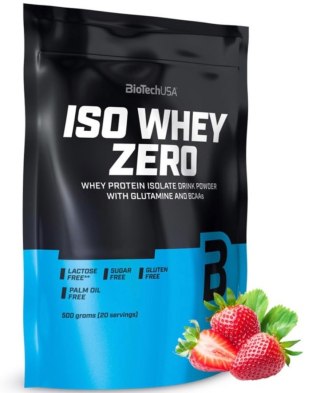 BioTech USA Iso Whey 500g lactose reduced o smaku truskawkowym