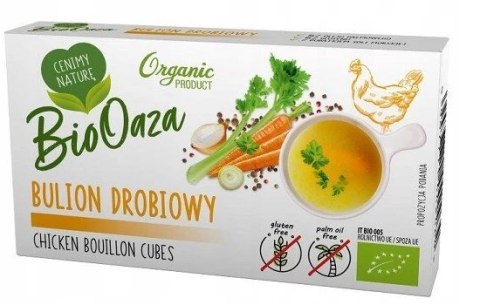 Biooaza Bulion Kostki Drobiowe Bez Dodatku Cukrów Bezglutenowe BIO 66 g