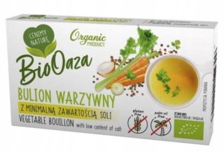 Biooaza Bulion Kostki Warzywne Niska Zawartość Soli Bezglutenowe BIO 60 g