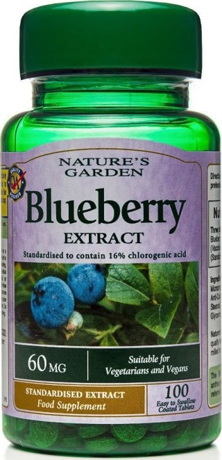 Holland & Barrett Blueberry Extract (Ekstrakt z borówki) 60 mg 100 tabletek